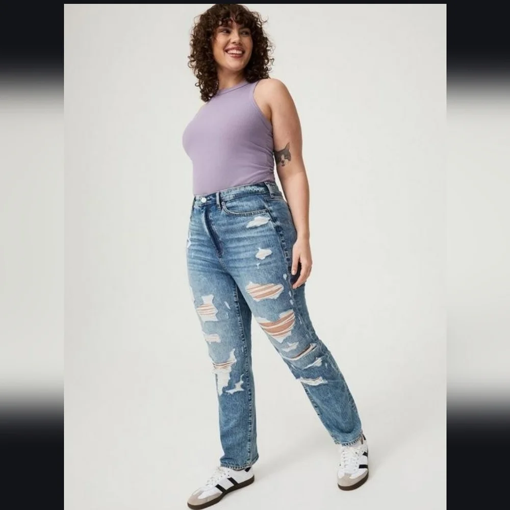 Torrid Super Soft Ribbed High Neck Tank Top in Dusk Size 1X NWT - Picture 5 of 13